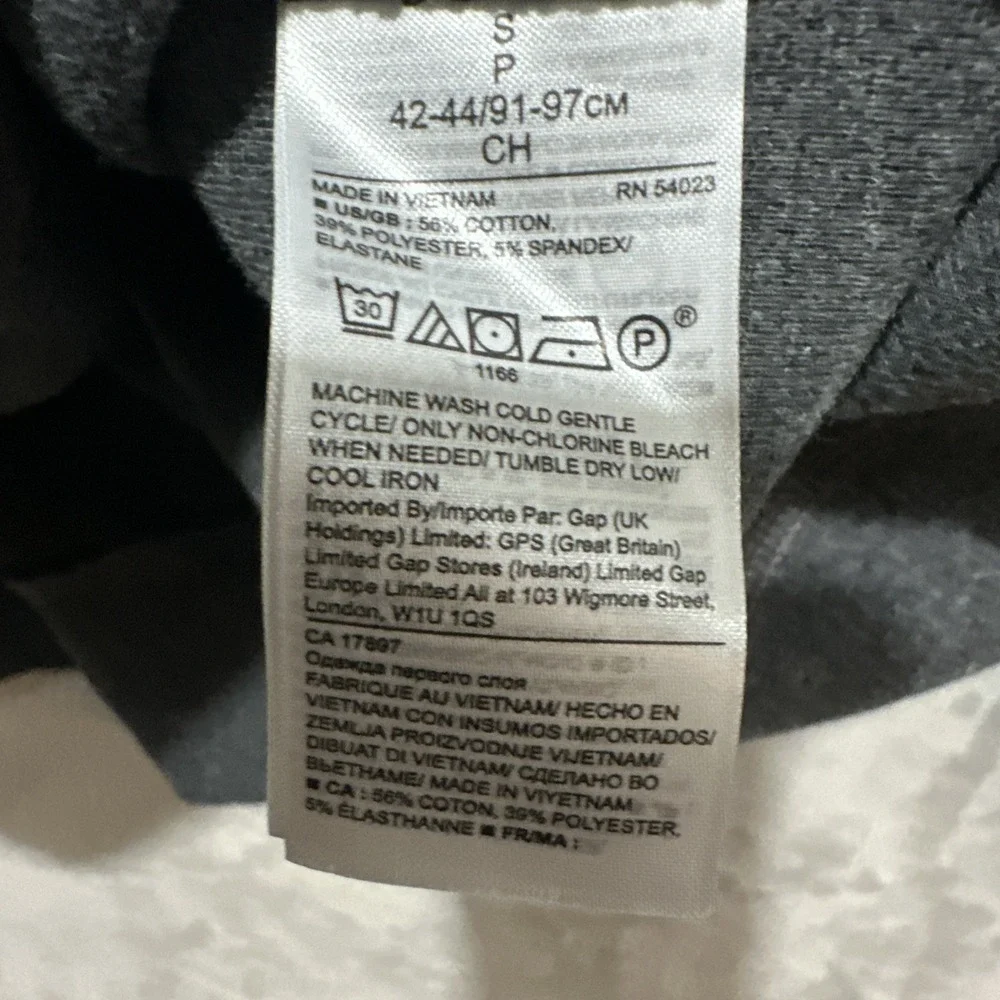 Banana Republic 1/4 Zip Pullover Hoodie Sweatshirt Men's S Gray Elbow‎ Patches